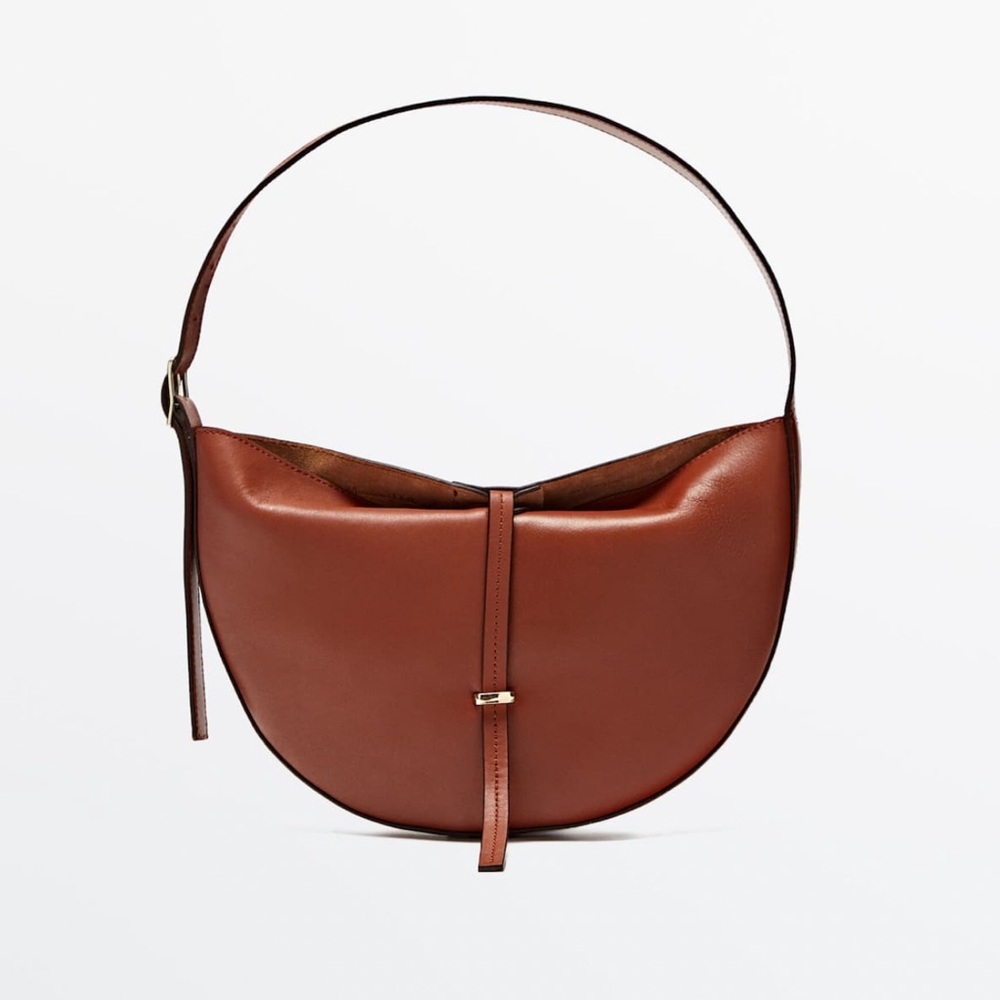 Massimo Dutti Brown Leather Bag
